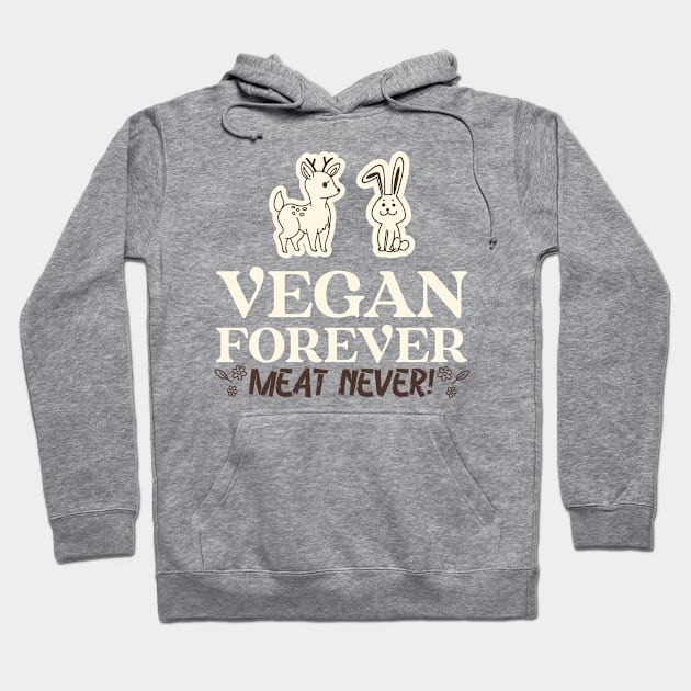 Vegan Veganism Vegetarian Say No To Meat Hoodie by Tip Top Tee's